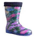 Demar Dámské zateplené holinky RAINNY LUX PRINT 0546 E louka 36-37