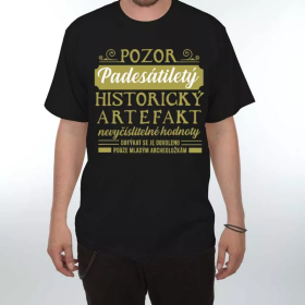 Divja Tričko Pozor Artefakt 50. narozeniny Velikost: L