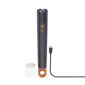 Hama FLX1200-C LED svítilna šedá / nabíjecí / hliníková / 1200 lm / 300 m / 4 režimy+SOS / IP44 / zoom / karabinka (228607)