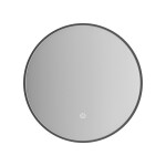 Erga Emma, kulaté LED zrcadlo 50cm, černý kovový rám, 1150 lm, 6500K, zadní osvětlení, ERG-V01-201-5050-BK