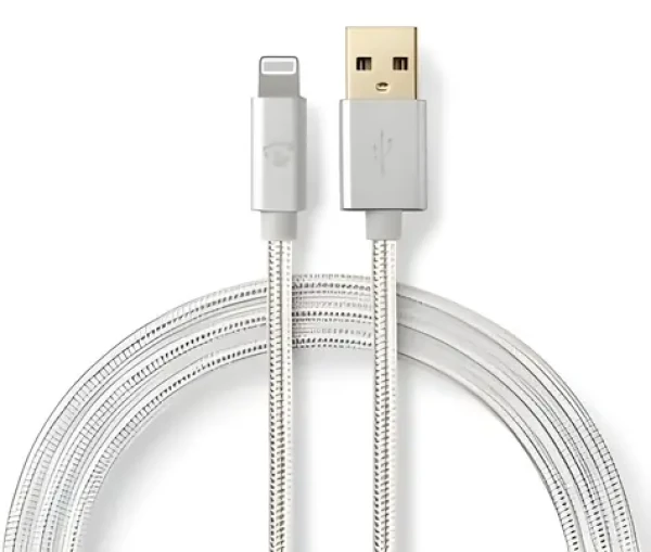 Nedis Lightning kabel 1 m / Datový kabel / USB-A (M) - Lightning 8-pin (M) / USB 2.0 / 480 Mbps / pozlacené konektory (CCTB39300AL10)