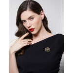 Elegantní brož se zirkony Eduarda Gold, Zlatá