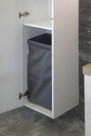 SAPHO - Prádelní koš do skříně 310x570x230, suchý zip, šedá UPE600