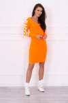 Otrhané oranžové neonové šaty UNI