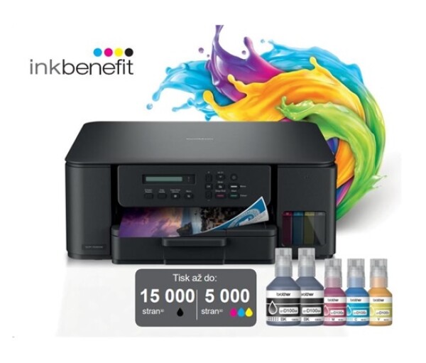 BROTHER multifunkce inkoustová DCP-T530DW - A4 128MB 2400x600 16ppm USB 2.0. WIFI - INKTANK, INK BENEFIT EDF_3861059