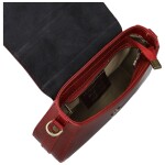 Luxusní dámská kožená crossbody kabelka Delami Vera Pelle Aviva, vínová