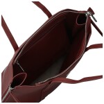 Módní dámská koženková kabelka na rameno Belle, vínová