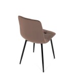 Jídelní židle, hnědá, sametová látka, CT-281 BR4