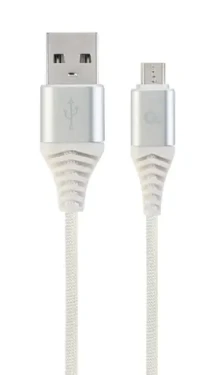 Gembird CC-USB2B-AMMBM-2M-BW2 Micro USB kabel 2 m bílá / USB-A (M) - Micro USB (M) (CC-USB2B-AMMBM-2M-BW2)