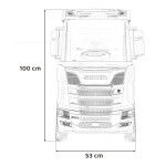 Mamido Elektrický kamion Scania R-SERIE 4x4 bílý