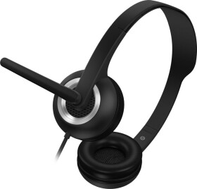 CONNECT IT HOME OFFICE černá / sluchátka / sklápěcí mikrofon / 3.5 mm jack / ovladač hlasitosti / kabel 1.8m (CHP-1010-BK)