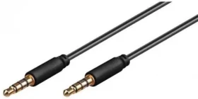 MicroConnect Slim audio kabel 4-pin Jack 3.5mm - Jack 3.5mm 1.5m černá (IPOD017)