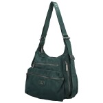 Trendy dámský textilní kabelko-batoh Coveri Venesta, zelený