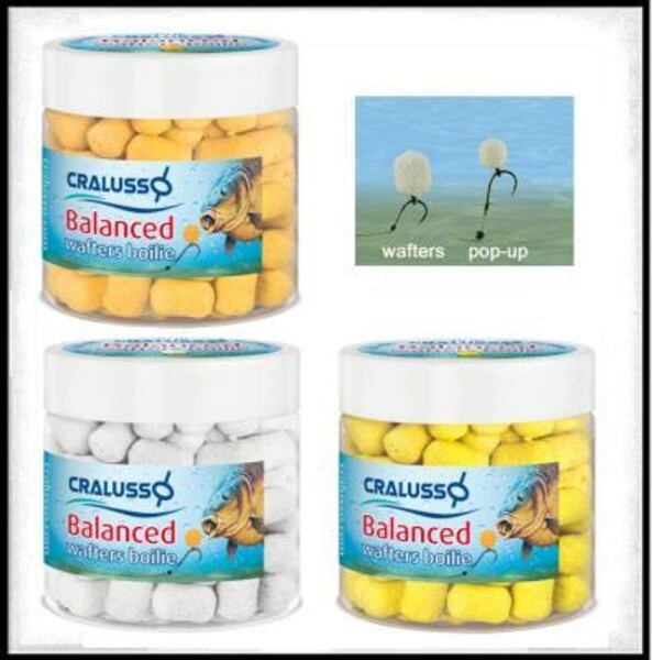 Cralusso Boilies Balanced Wafters 9x11mm 40g - Fluo Ananas,Cralusso Boilies Balanced Wafters 9x11mm 40g - Fluo Ananas
