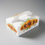 Výslužková krabice s rukojetí Yellow 26x18x9,5cm