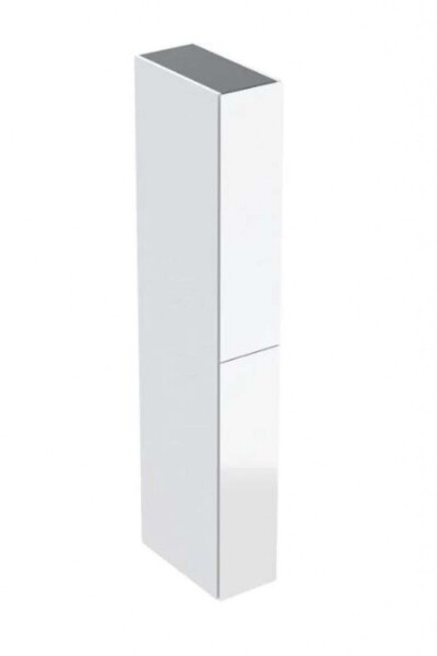 GEBERIT - Vysoká skříňka 180x24x48 cm, 2 zásuvky, sklo/bílá 503.011.01.2