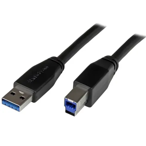 StarTech USB-A na USB-B 5 m černá / Kabel / USB 3.0 / 5 Gbit/s (USB3SAB5M)