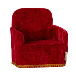 Maileg Křeslo pro myšky Maileg Red, červená barva, textil