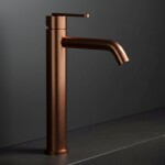 REA - Umyvadlová vysoká baterie Ontario Brush Copper REA-B0971