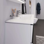 DURAVIT - ME by Starck Umyvadlo nábytkové 103x49 cm, s přepadem, s otvorem pro baterii, WonderGliss, bílá 23361000001