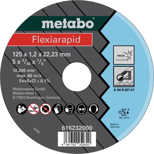 Metabo 616232000 Řezný kotouč 125 mm 25 ks Nerezová ocel