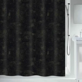 Spirella GEORGES sprchový závěs 180 x 200 cm černo-zlatý / polyester