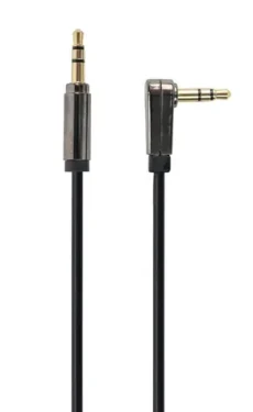 Gembird 3.5 mm stereo audio kabel 1.8m černá / 1x 3.5 mm jack rovný (M) / 1x 3.5 mm jack pravoúhlý (M) (CCAP-444L-6)