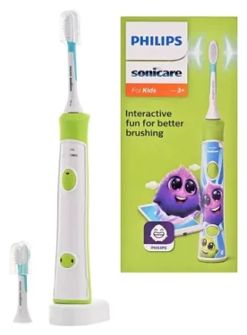 Philips Sonicare For Kids HX6352/11 zelená / Elektrický zubní kartáček / dětský / sonický / Bluetooth / dobíjecí baterie (HX6352/11)