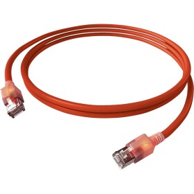 Easylan CS1ORADAD0020 RJ45 síťové kabely, propojovací kabely CAT 6A S/FTP 2.00 m červená (jasná) dvoužilový stíněný, bez halogenů, samozhášecí 1 ks