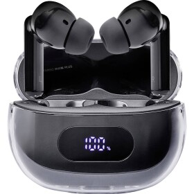 Intenso Buds Plus T310AE schwarz In Ear Headset Bluetooth® stereo černá Potlačení hluku Nabíjecí pouzdro, Indikátor nabití, dotykové ovládání mobil