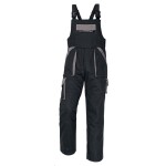 Montérkové kalhoty MAX s laclem 100% bavlna, 260g/m2 černo-šedé DOPRODEJ