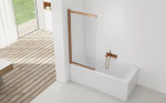 Vanová zástěna SAT Vision 140x120 cm broušený rose gold SATVZVI120RG SATVZVI120RG