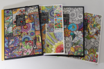 Designová záznamní kniha Fresh, ohebné desky, formát A4, 120ls, čtvereček mix motivů