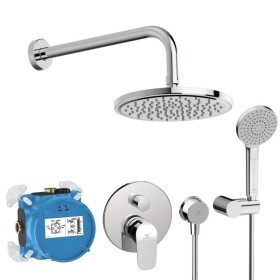 IDEAL STANDARD - CeraFlex Sprchový set s baterií pod omítku, s tělesem, 3 proudy, průměr 20 cm, chrom BD191AA