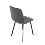 Jídelní židle, šedá, sametová látka, DCL-973 GREY4
