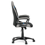 Herní židle, houpací mechanismus, černá látka, KA-L611 BLUE