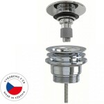 CERANO Umyvadlová výpusť - 5/4“ click-clack - univerzální - neuzavíratelná - plast - chrom