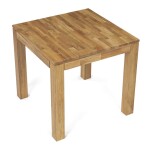 Jídelní stůl 80x80x75 cm, masiv dub bílý, povrchová úprava olejem, nohy 8x8 cm