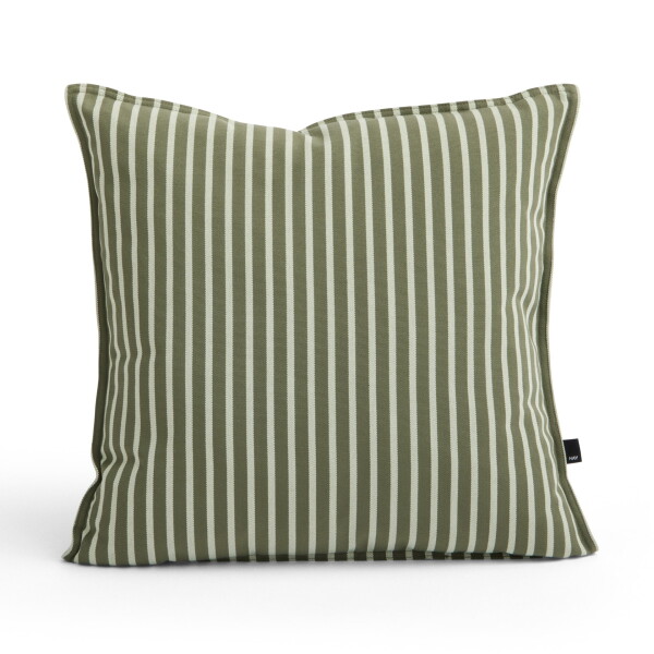 HAY Venkovní polštář Terrazza Olive Bold Stripe 50 × 50 cm, zelená barva, textil