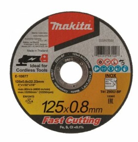 Makita E-10877 / řezný kotouč na nerez 125 x 0.8 x 22.23 mm (E-10877)