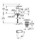 GROHE - Eurosmart Cosmopolitan Umyvadlová baterie s výpustí Push-Open, chrom 23927000