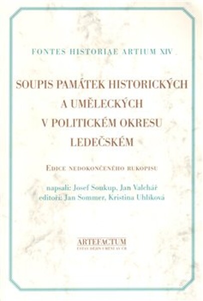 Soupis památek historických uměleckých politickém okresu ledečském Josef Soukup,