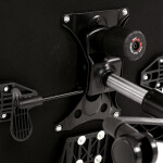 Kancelářská židle, potah bordó látka a černá síťovina MESH, houpací mech.