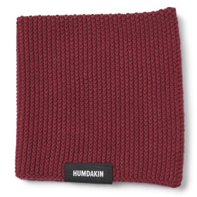 Humdakin Pletený hadřík z organické bavlny Rosewood, červená barva, textil