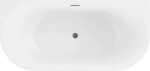 MEXEN - OVAL volně stojící vana 170x80, bílá/černá bez krytky přepadu a zátky 52671708075-SS
