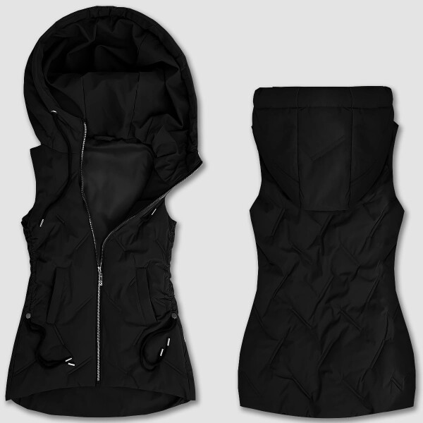 Černá dámská vesta se stahovacími boky S'West (B8382-1) odstíny černé 50