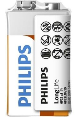 Philips baterie 9V Long Life - 1ks (6F22L1F/10)