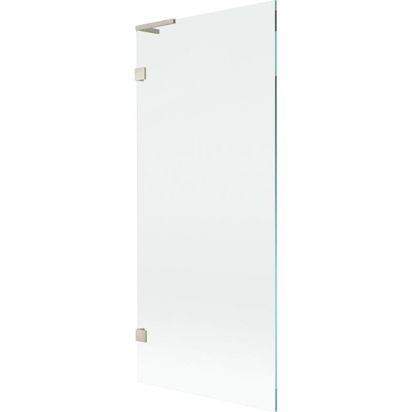 MEXEN/S - Lunar L vanová zástěna FIX 80 x 150, transparent, nikl kartáčovaný 897L-080-000-97-00