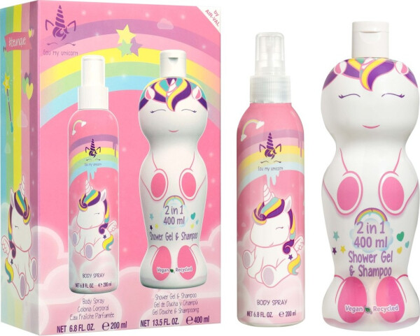 Dárkový set Eau my Unicorn tělový sprej 200 ml + 1D sprchový gél a šampon 2v1 400 ml - Trigo