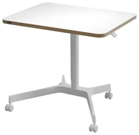 Leitz Ergo pojízdný výškově nastavitelný stůl bílá / Stůl / 75–114 cm / nosnost 20 kg / 80×60 cm (65360001)